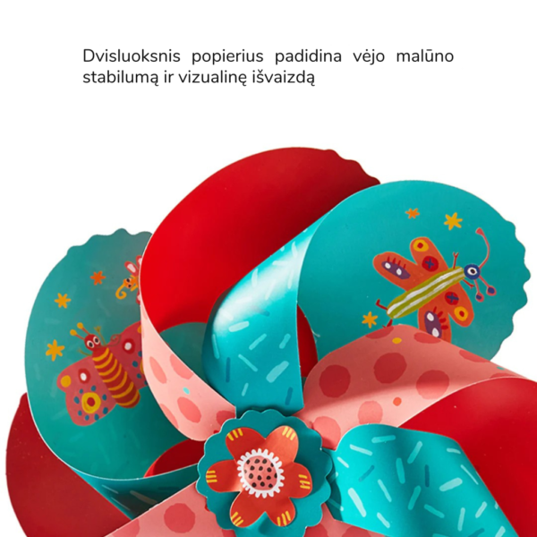 Popieriaus rankdarbių rinkinys - Vėjo malūnėliai