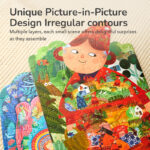 Menininkės kurta dėlionė - Raudonkepuraitė, 59 dalys