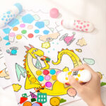 Išplaunami taškiniai markeriai - 6 spalvos